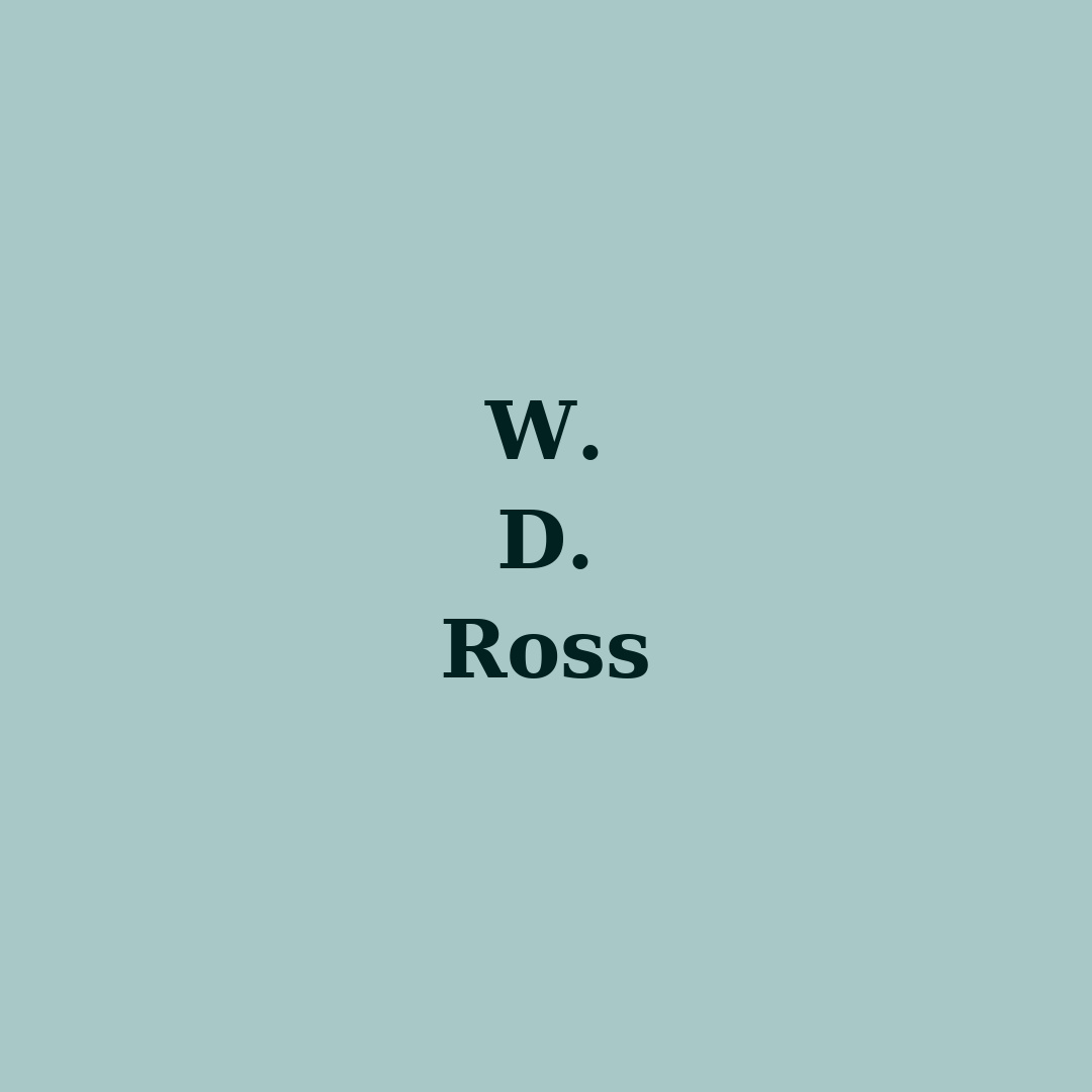 W. D. Ross